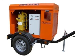 Винтовой компрессор Арсенал ЗИФ-СВЭ-5/1,0 в кожухе на шасси для производства фото