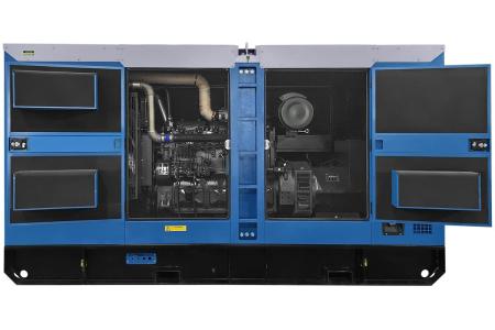Дизельный генератор  ЭД-200-Т400 с АВР в шумозащитном кожухе на прицепе