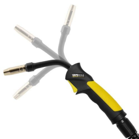 Горелка для полуавтомата БАРС MIG-15 FLEX (180 А, ⌀ 0,6-1,0 мм, 5 м, возд, аналог ERGOPLUS 15 Трафимет)