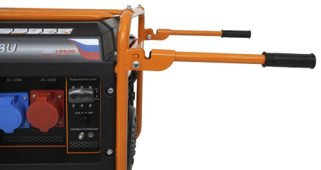 Бензиновый генератор  10500EA-3U с датчиком моточасов (с мощн без огранич при 1-но и 3-х фазном режиме)