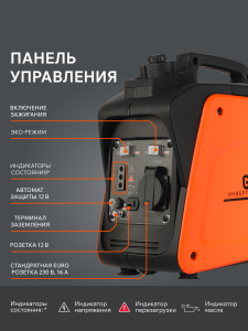 Бензиновый генератор PATRIOT GP 1000 i 474101025 передвижной фото